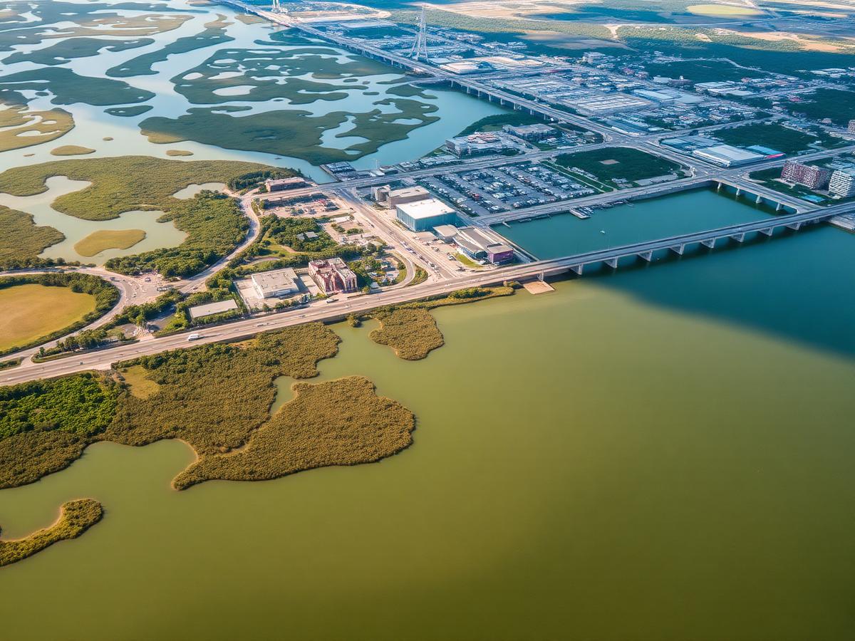 Aerial view of the North Charleston Lowcountry area